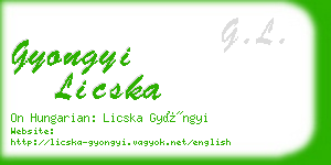 gyongyi licska business card